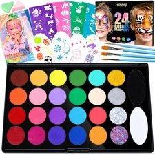 Face Painting Kit for Kids, Non-Toxic and Hypoallergenic Face Paint Makeup Ki...