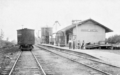 Railroad Train Station Depot Dresser Junction Wisconsin WI - Reprint