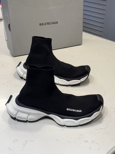 **Autentico** Balenciaga 3XL Calzino Sneaker Nero Nuovo EU41 (Uomo US8 9)