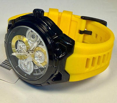 Activa ACW9349-006  Drift X Yellow Strap Skeleton Dial 44mm Watch New in Box 3yr
