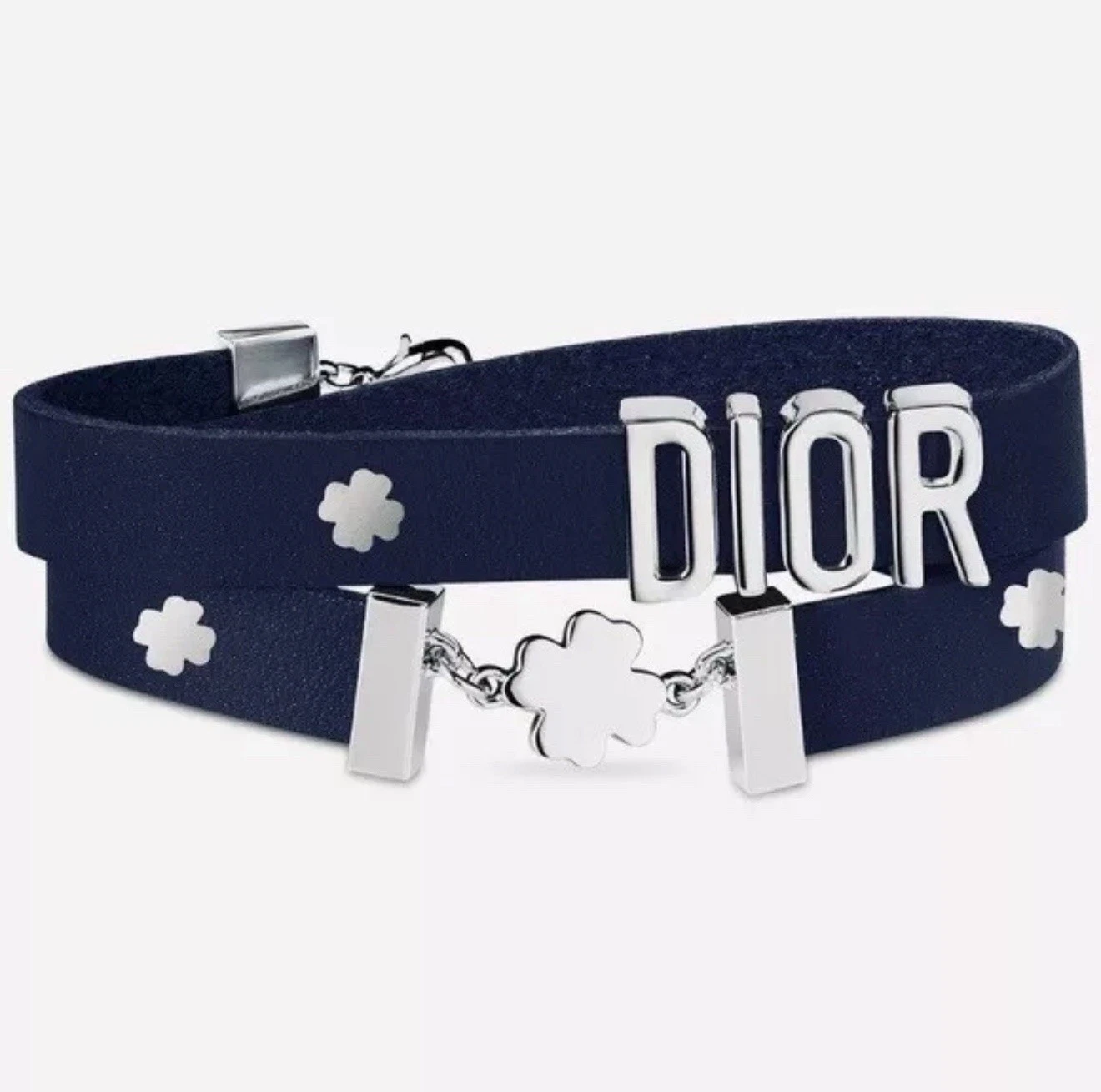 DIOR Beauty Bracciale Girocollo Nero Argento Portafortuna Sigillato Novità Nuovo con scatola