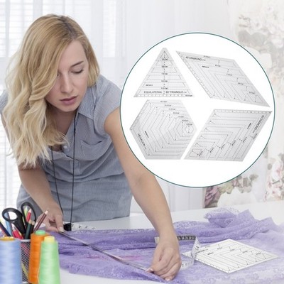  4 Pcs Stoff-nählineal Werkzeug Zum Nähen Quiltwerkzeuge Nähwerkzeug