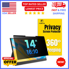 Laptop Privacy Screen 14  16:10 Magnetic Anti-Peep Blue Light Filter by F FORITO