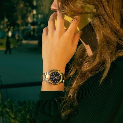 Jaguar Damenuhr Edelstahl silber gold Jaguar Connected Armbanduhr UJ982/5