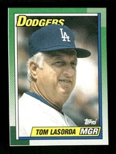 1990 Topps Box Bottom Hand Cut #G Tom Tommy Lasorda EXMT to NM very clean BXCP54