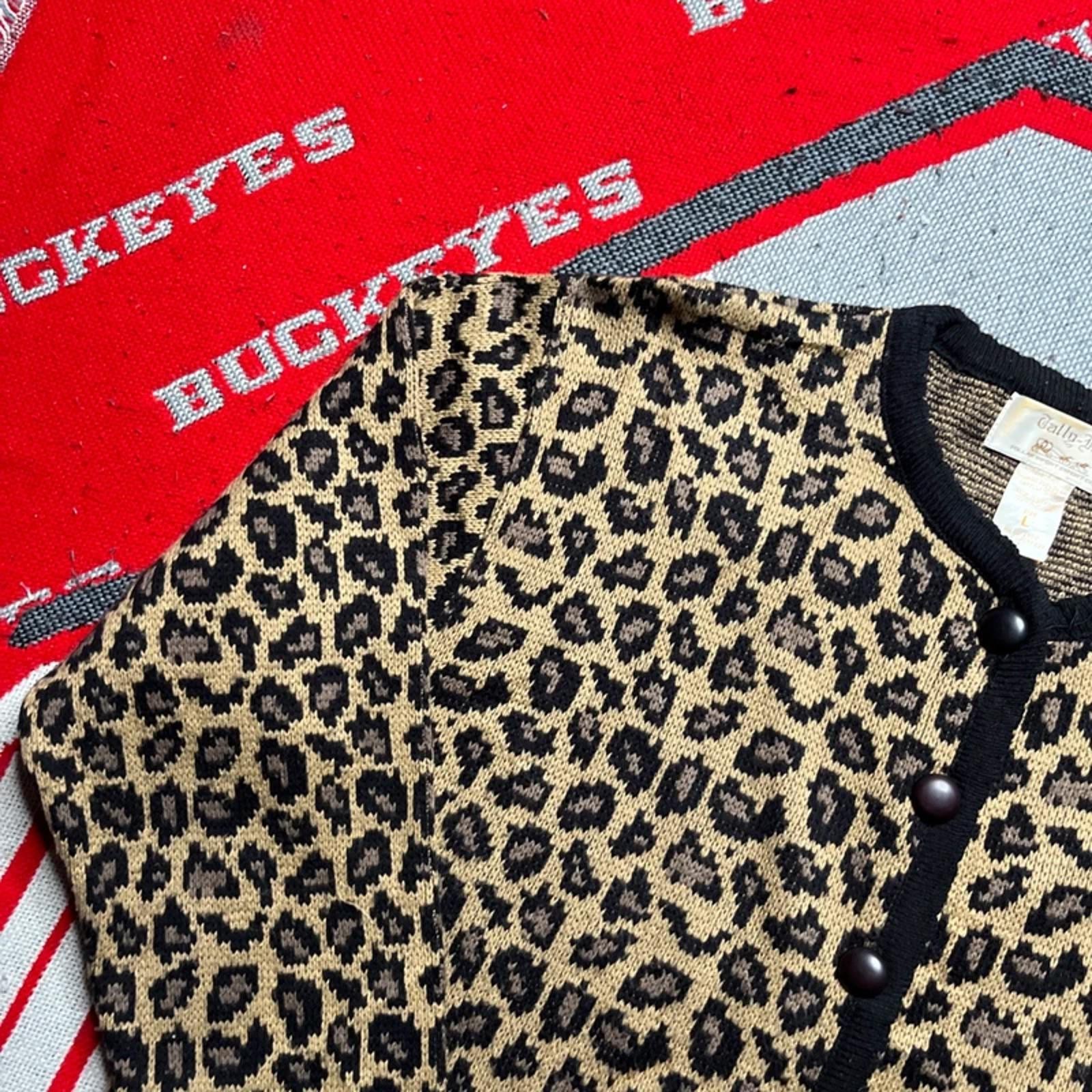 Vintage Tally-Ho Women’s Leopard Print Cardigan | L image 2