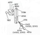 Stitch Length Indicator Plate & Lever Parts Vintage Singer Featherweight 221 — photo 2