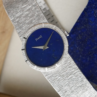 Piaget Vintage Lapis 9701A6 18k White Gold Bracelet, Circa 1970s