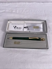 Sharp International Quality Ballpoint Pen Writing Instrument Green Gold