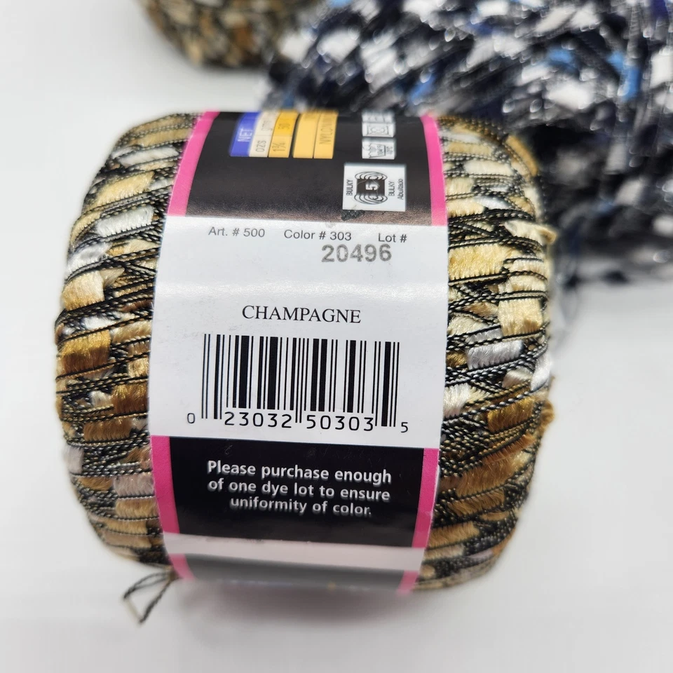 Lot Of Lion Brand Trellis Shimmering Lacy Ribbon Yarn Various Colors - Image 3 of 4