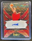 2024-25 Select Matas Buzelis Rookie Jersey Auto Red Wave Prizm RC #43/99 Bulls