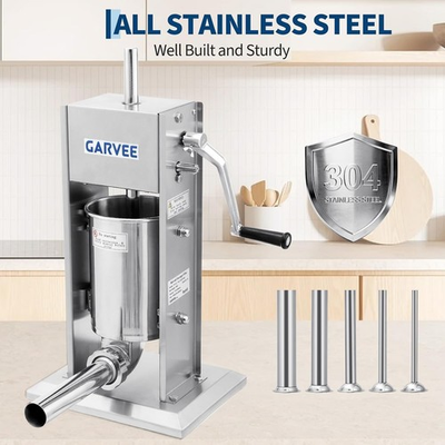 #ad 15LB 7L Manual Sausage Stuffer Vertical Meat Filler 304 Stainless Steel Maker US $142.64