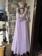Sherri Hill 51771 Lilac Lace Crop Top Gown Dress sz 8 Sale!!! NWT