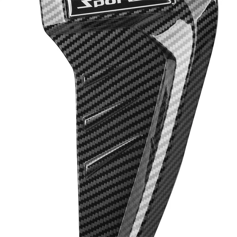 Universal Carbon Fiber Car Side Fender Shark Air Vent Decor Wing Cover Trim - Image 4 of 4