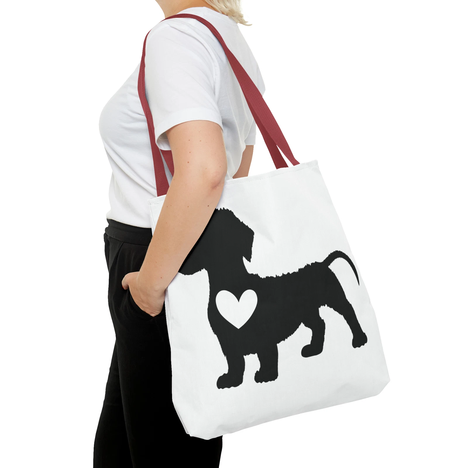 Dachshund Dog with a Heart Tote Bag (AOP)