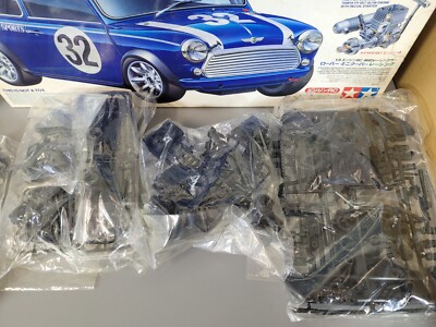 New Vintage Tamiya 1/8 R/C TG10 MK1 Rover Mini Cooper Racing Glow