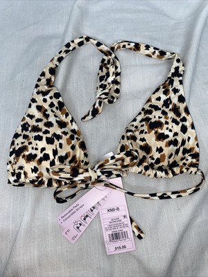 Wild Fable Womens XS (0-2) Animal Print Multiway Tall Triangle Bikini Top