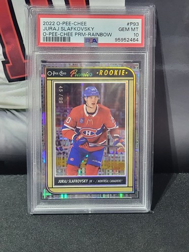 Juraj Slafkovsky [Rainbow] #P-93 2022 O Pee Chee Premier card