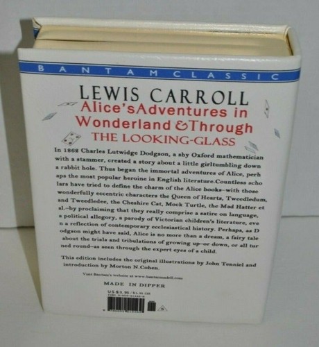 Alice's Adventures in Wonderland L.Carroll Book Cover Purse Handbag clutch new - Picture 7 of 11