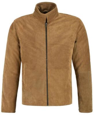 Motorcycle Beige Jacket Suede Leather Lambskin Party Biker Men Handmade Designer