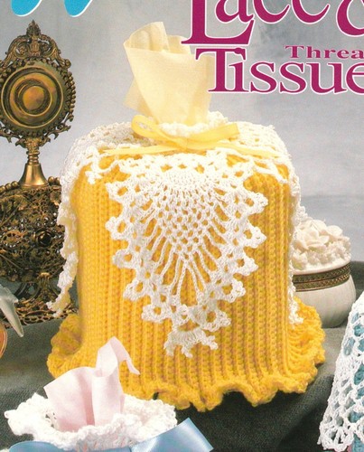 1992 Annie’s Attic Crochet ~ Lace & Roses Thread Tissue Covers - Picture 3 of 8