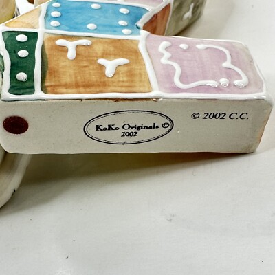 Vtg KOKO Originals “Z” Zebra Alphabet Porcelain Figurine Nursery