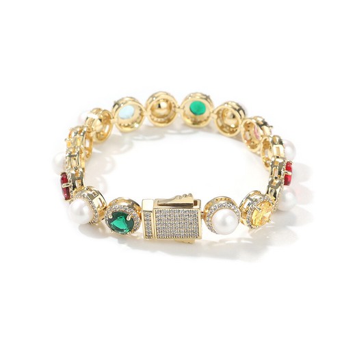 Gargantilla collar cadena perlas caramelo roca colorida 10 mm pulsera mujer joyería regalo - Imagen 20 de 29