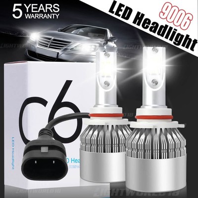 LED Headlight Fog Light Bulbs 9006 6000K HB4 White 100W 20000LM High Low Beam