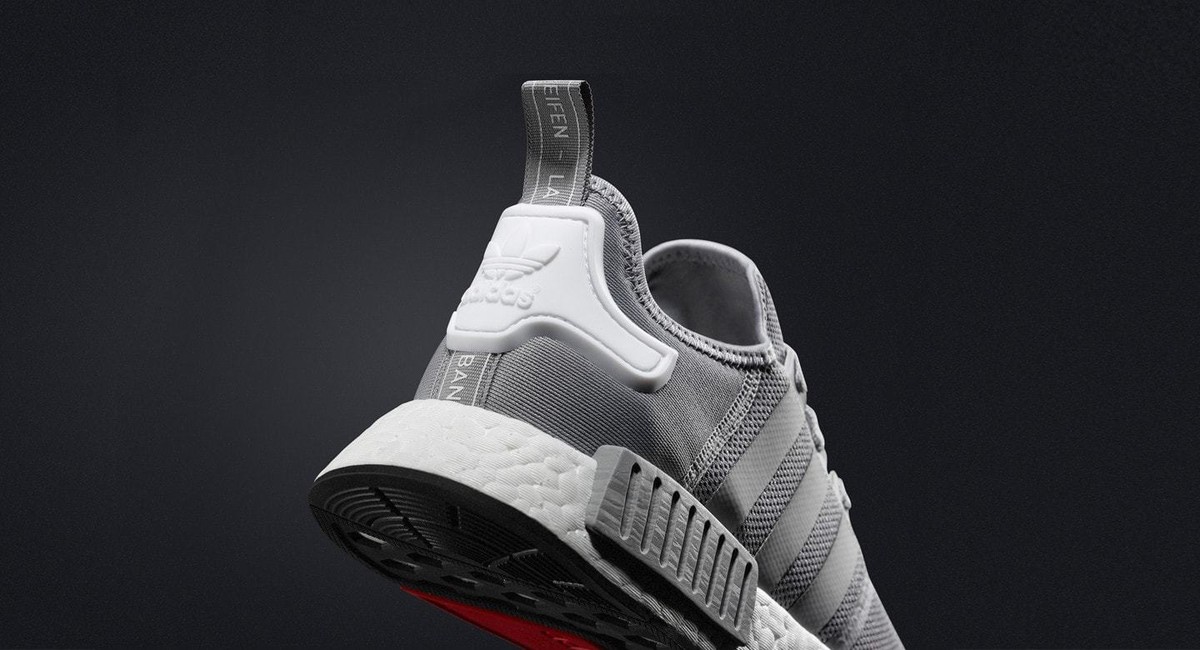 Adidas NMD R1 Light Onix Grey Red White Size 12.5 S79160 | eBay