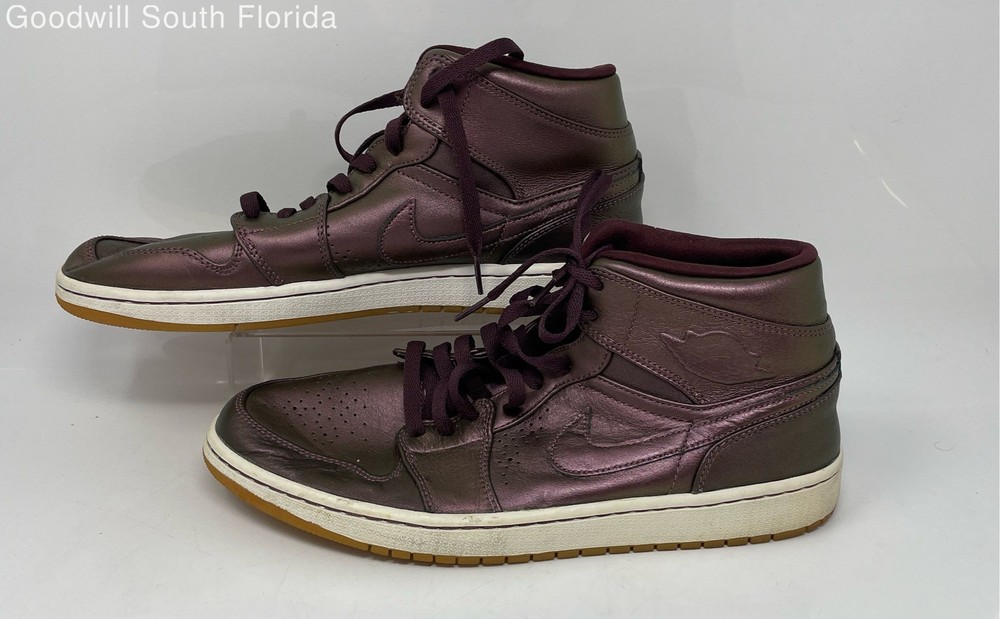 Nike Mens Air Jordan 1 Mid Bronze Color Basketball Sneaker Shoes Size 12