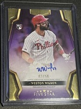 2024 Topps Five Star Weston Wilson Purple On Card Rookie Auto Autograph RC /50