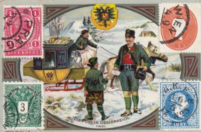 WILH. HEBEBRAND AURORA GEWINDE - Die Post in Österreich Tirol (106x70mm)