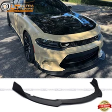 For 2015-2023 Dodge Charger SRT Front Bumper Lip Splitter Matte Black
