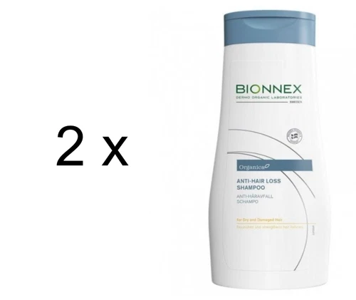 2 x Bionnex Organica Anti Hair Loss Shampoo 300ml/10.1fl oz dry and damaged hair