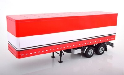 Road Kings 1/18 Box Semitrailer Red White RK180160 2 Truck Diecast