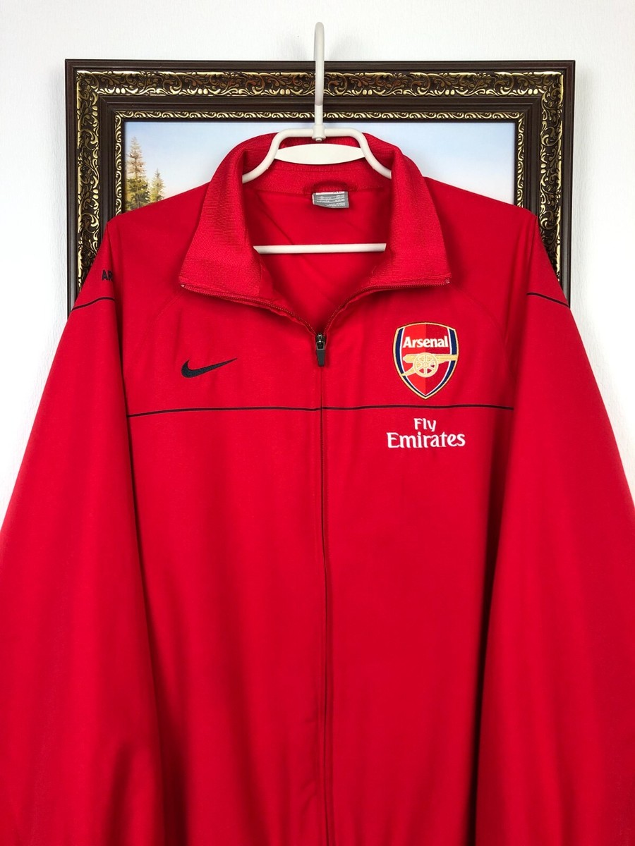 Vintage Nike Arsenal Football Jacket Soccer Track Top Mens Gunners