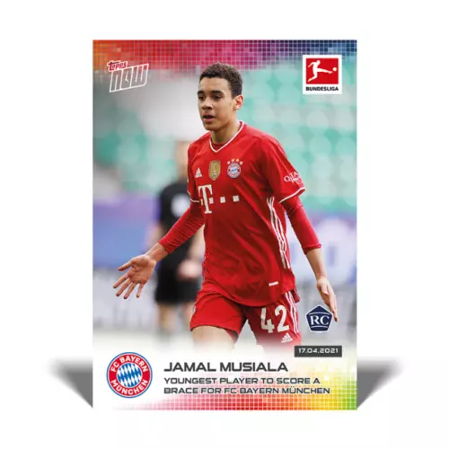2021 Topps Now Bundesliga 171 Jamal Musiala Rookie RC FC Bayern Munich PR 11091
