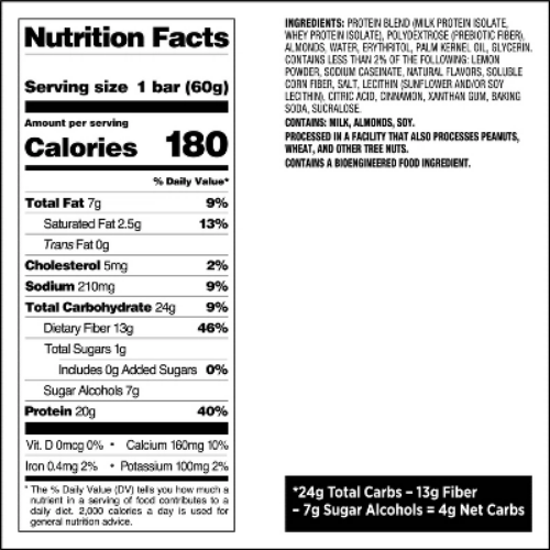 Quest Nutrition Protein Bar - Lemon Cake - Bild 7 von 9