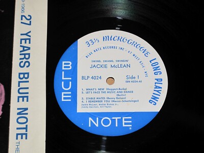 Jackie Mclean LP - Swing, Swang / 1960 US Mono Blue Note BLP