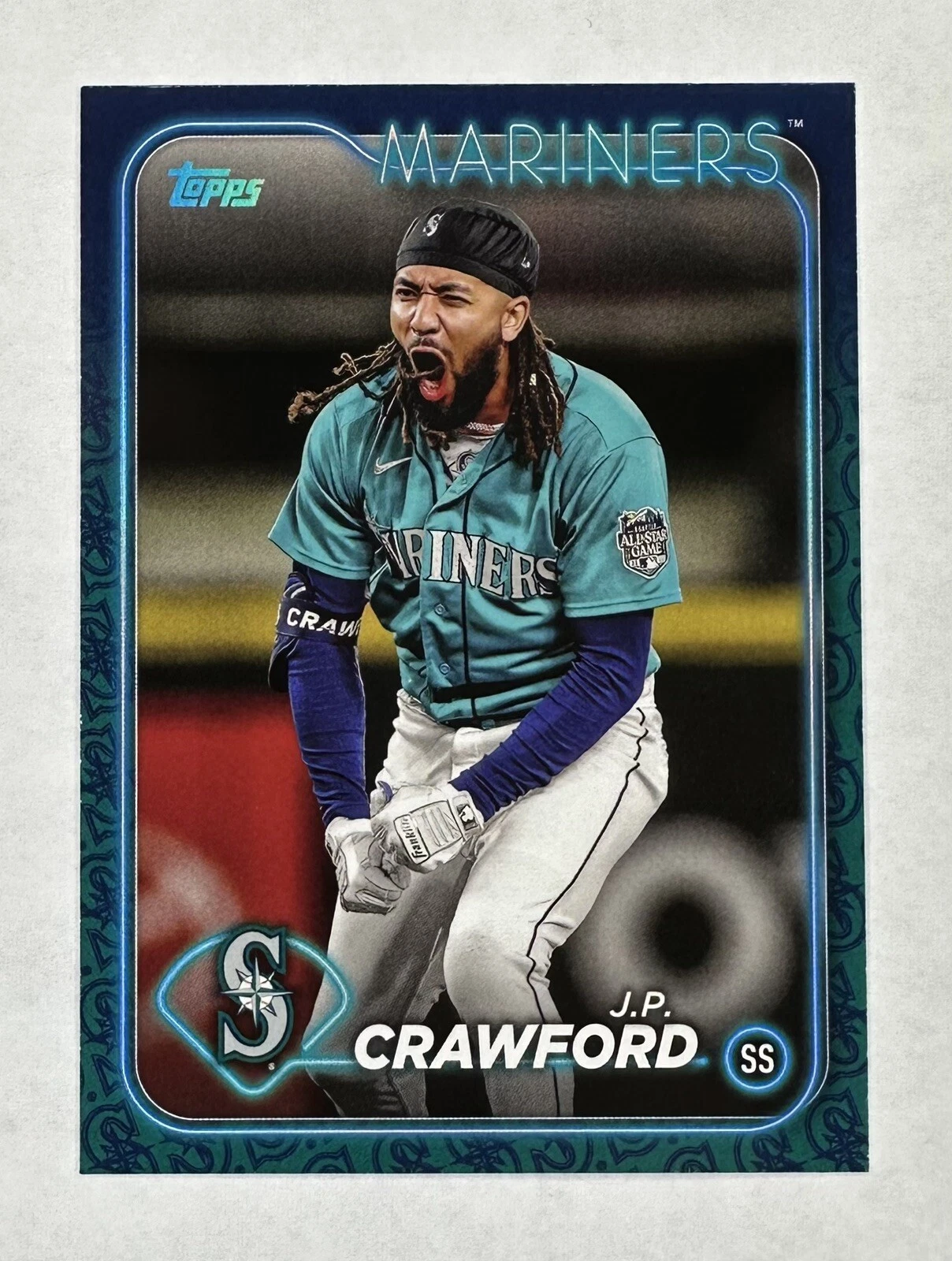 2024 Topps Series 1 J.P. CRAWFORD Team Color Border Variation Mariners SP #49