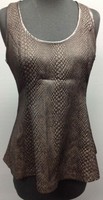 Madison Marcus Brown Back Zip Racerback Faux Leather Accent Cami Sz M Bb901 on sale Madison Marcus Brown Back Zip Racerback Faux Leather Accent Cami Sz M Bb901 on sale