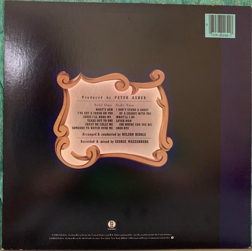 LINDA RONSTADT NELSON RIDDLE WHAT'S NEW 1983 LP Asylum 9 - Picture 2 of 2