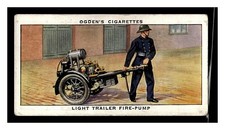 LIGHT TRAILER FIRE PUMP #21 OGDEN'S AIR-RAID PRECAUTION TOBACCO CARD 1938