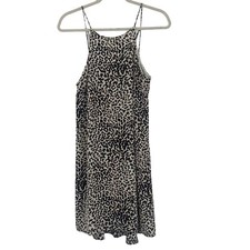 ASTR The Label Size Small Animal Print Dress White Black Sleeveless Slip Style