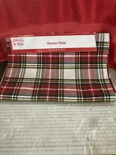 Holiday 68” Plaid Table Runner. DWK