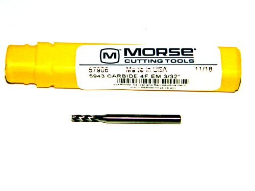 Fresadora de extremo de flauta de 4 carburo sólido de 3/32" OAL 1-1/2" regular hecha en EE. UU. MCT 57906 - Imagen 2 de 3