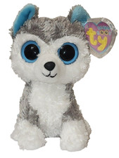 Ty Beanie Boos - SLUSH the Husky Dog (2010 snow wonder ! Tags) (6 Inch) MWMTs