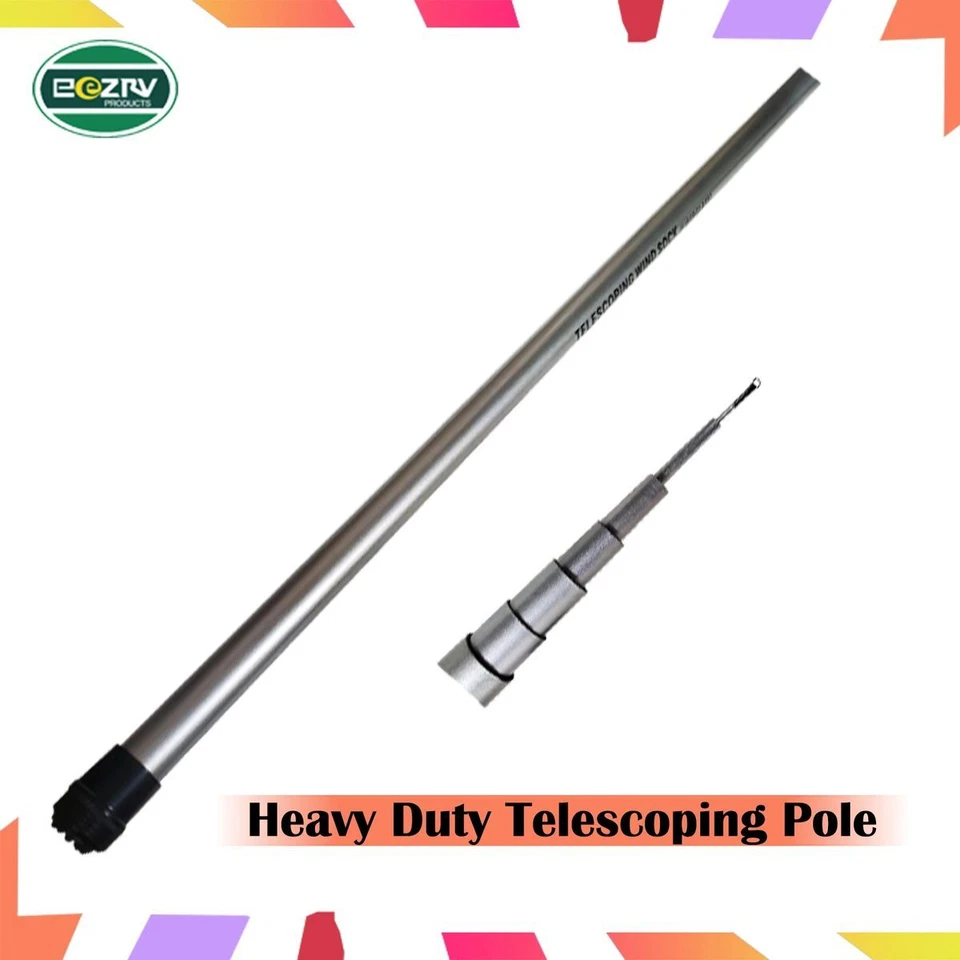 EEZ RV Products Telescoping WindSock Pole 23FT or 32FT Fiberglass - Image 2 of 4