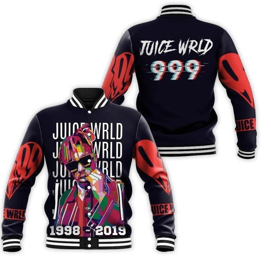 Juice Wrld 999  Rap Hip Hop Baseball Jacket