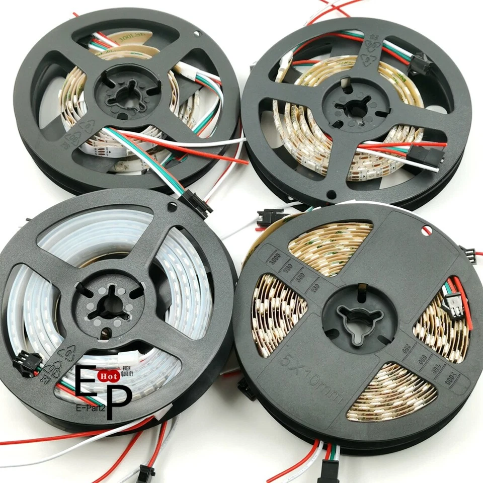 5050 WS2812B RGB SMD Flexible Strip light Waterproof 5V 30 60 144 150 300 Leds - Image 4 of 4